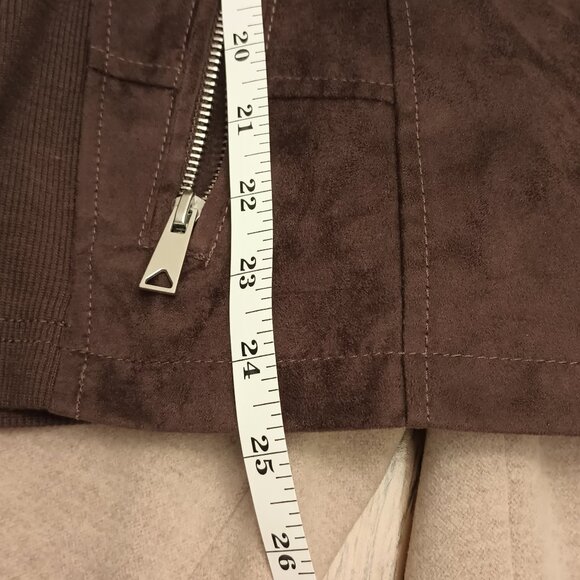 New Directions Size XL Brown Faux Suede Jacket (EUC) - Picture 8 of 13